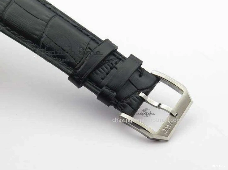 MIROTIME 0424 Effortless Portuguese IW544404 SS White Dial On Black Leather Strap A 7257